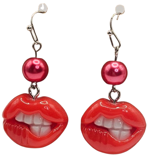 Biting Lip Style Earrings