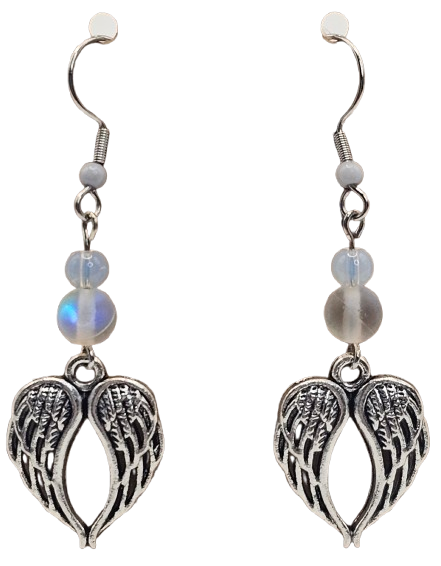 Angel Wing Beaded Detail Earrings