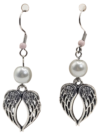 Angel Wing Beaded Detail Earrings
