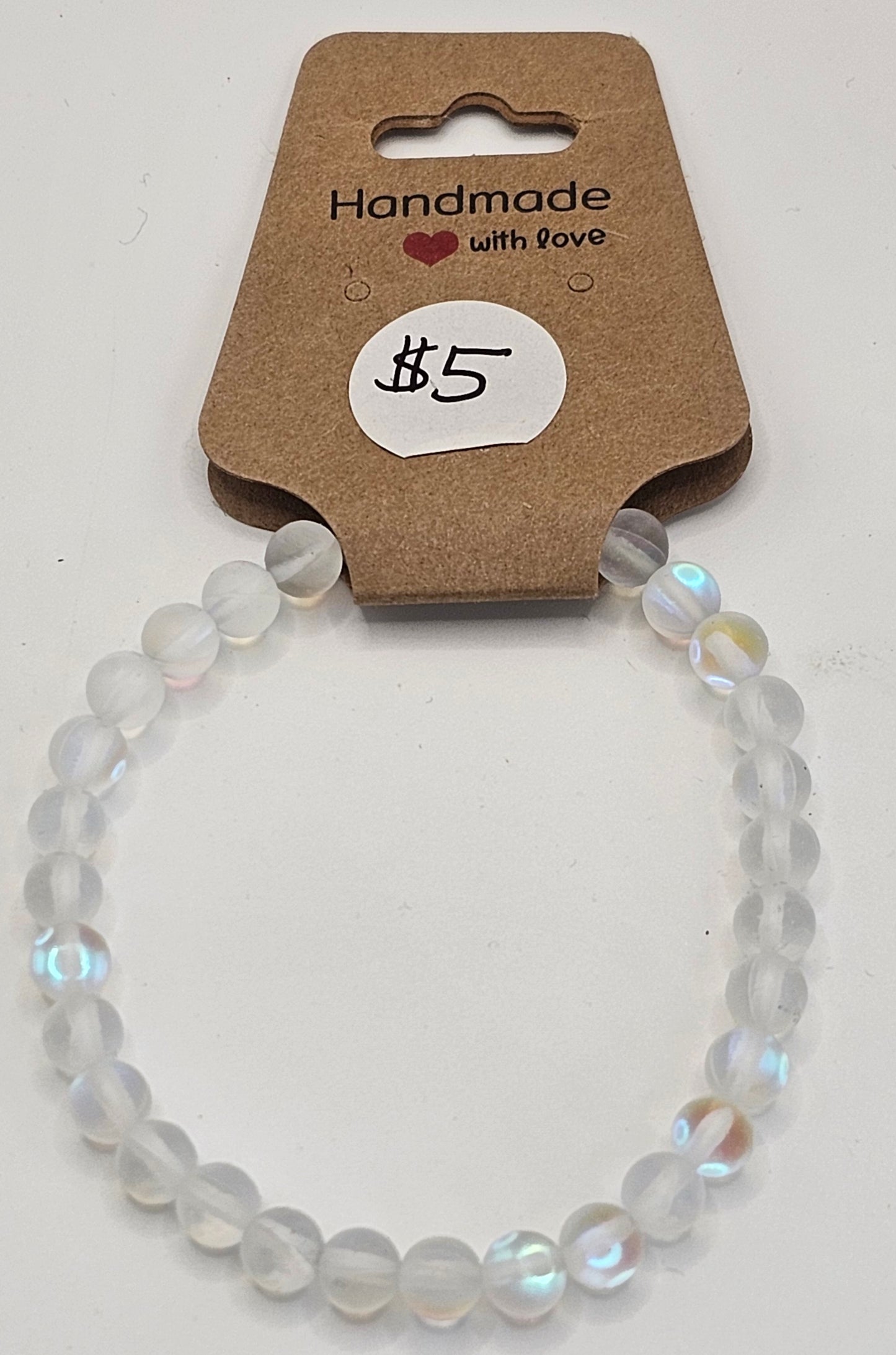 Iridescent Glass Beaded Bracelet